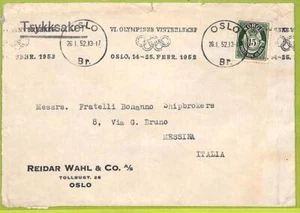 ZA1357 - NORWAY - POSTAL HISTORY - Oslo - Olympic Games - 1952 - Picture 1 of 1