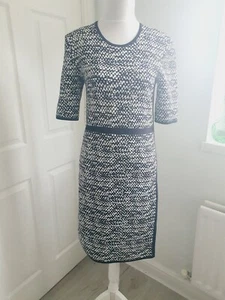 L.K. Bennett Kleid Gr. M schwarz & creme Stretch schwerer Strickstil - Bild 1 von 8