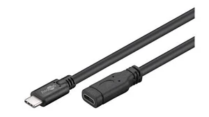 Cable de extensión USB-C USB-C hembra a USB-C macho negro 1,00 m - Imagen 1 de 1