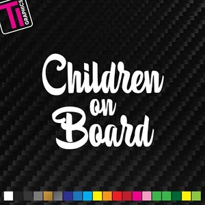 KINDER AN BORD AUFKLEBER LOGO FÜR AUTO/VAN/LAPTOP VINYL STICKER LUSTIG BABY - Bild 1 von 3