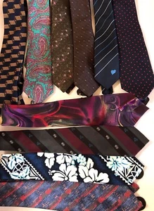Vtg Lot Mens Neckties Tie Ties Hawaii Heart Flowers - Picture 1 of 5