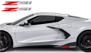 Premium Z51 Racing Decal Sticker Fits Corvette Stingray Sideskit C8 - Choose Col - Bild 1 von 2