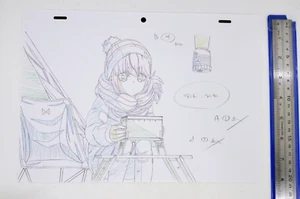 Yuru Camp Fukusei Genga Not cel Animation Rin Shima Nadeshiko Japan #4 - Picture 1 of 1