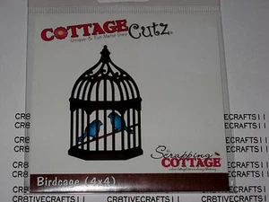 COTTAGE CUTZ ""BIRDCAGE"" CC4X4-219 2 PÁJAROS Y UNA BARRA PARA SOPORTAR CORTE FÁCIL - Imagen 1 de 1