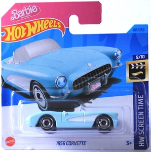 Hot Wheels Barbie The Movie 1956 Corvette Oldtimer Auto Blau 2023 183/250 HKK87 - Bild 1 von 3