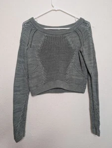 Maglione LULULEMON Be Present verde mare profondo cotone ritagliato maglia cavo 8 Medium - Foto 1 di 5