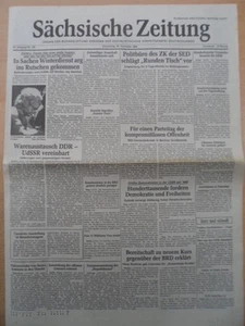 SÄCHSISCHE ZEITUNG 23. November 1989 Donnerstag Dresden Sachsen - Picture 1 of 1