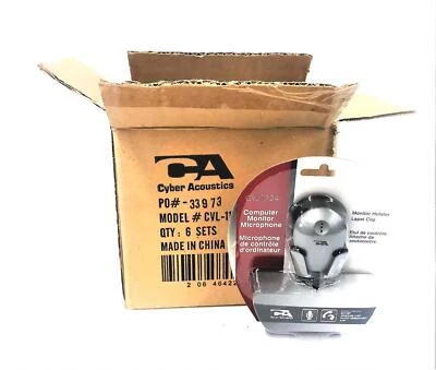 CYBER ACOUSTICS COMPUTER MONITOR MICROPHONE CVL-1124 [LOT OF 6] NOS - Image 1 of 4