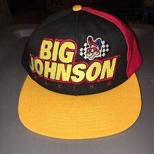 Vintage Big Johnson Racing SnapBack Hat NASCAR Made In USA Rare