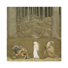 John Bauer Among Trolls And Gnomes Wall Art Canvas Print 24X24 In