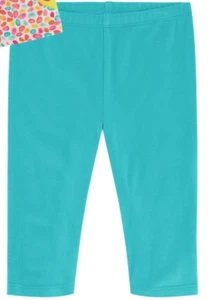 Kids Headquarters Capri Leggings Girls' 6 Aqua Blue Solid Elastic Waist Pull On - Picture 1 of 3