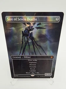 Magic: The Gathering Sire of Seven Deaths Borderless Mana Foil - Foundations - Picture 1 of 2