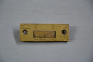 ANTIQUE CORBIN SOLID BRASS RECTANGULAR ROLL TOP DESK TAMBOUR LOCK KEEPER (G49) - Picture 1 of 9