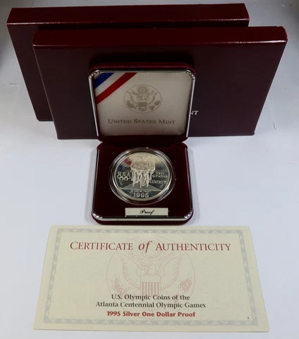 1995 P SILVER Proof US Coins of the Atlanta Centennial Olympic Games Set #43379Q Cover