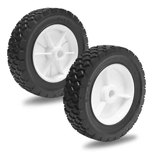 6 Inch Plastic Replacement Wheels for Lawn Mower Wagon Hand Truck - Picture 1 of 8