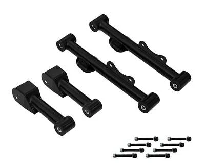 Brazos de control tubulares traseros superiores e inferiores negros Ford Mustang 1979-2004 con herrajes Foto 1 de 3