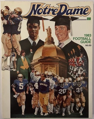1983 Notre Dame Fighting Irish Football Media Guide – Vintage NCAA Program - Image 1 of 3