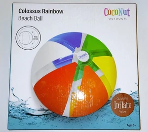 Coco Exterior 48" Inflable Color Arco Iris Playa Pelota Jumbo Piscina Fiesta Flotador - Imagen 1 de 3