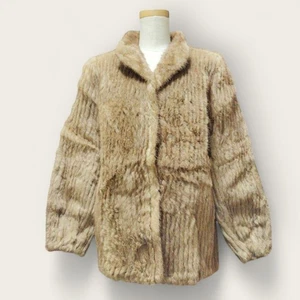 Saga Nerz Pelzmantel braun Damengröße 8, warme flauschige Pelzjacke - aus Japan - Bild 1 von 10