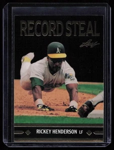 1991 Leaf #BC26 Rickey Henderson Gold Rookies Record Steal - Picture 1 of 2