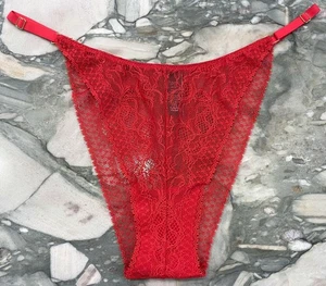 NEW Victoria Secret Very Sexy Square Ring String Lace Brazilian Lipstick Red XL - Picture 1 of 4