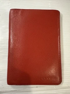 Coach Bi-Fold Wallet for women Red 5.5/8” With 3 Cc Slot With Large Slot Pocket - Picture 1 of 7