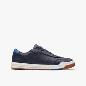 Clarks Boys Urban Solo Older Navy Lace Up,Trainers Leather Casual - Picture 1 of 6