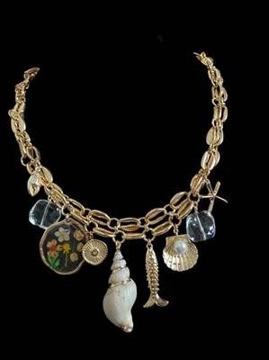 Collar Nakamol Shell Sea Life Charm tono dorado 19,25 pulgadas Foto 1 de 4