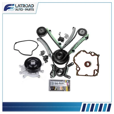 For 02-2008 Dodge Ram Dakota Jeep 4.7L Timing Chain Water Pump Kit Cover Gasket - Image 1 of 4