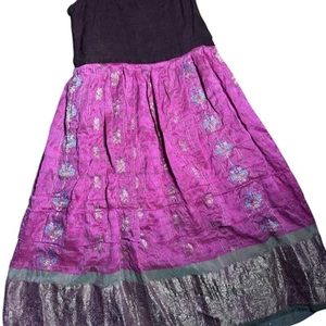 Beautiful romantic whimsy kids dress with embroidered skirt - Picture 1 of 11