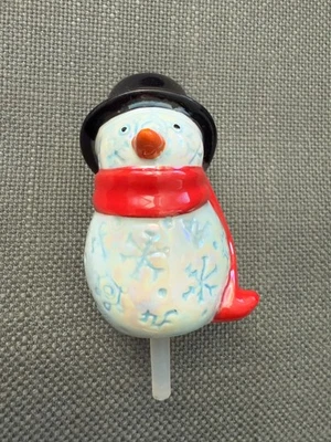 Mini muñeco de nieve retirado Nora Fleming con NF en relieve, excelente estado Foto 1 de 4