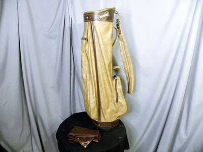 Bolsa de golf de cuero Butchart Nicholls de colección con correa para el hombro cubierta para lluvia Foto 1 de 4