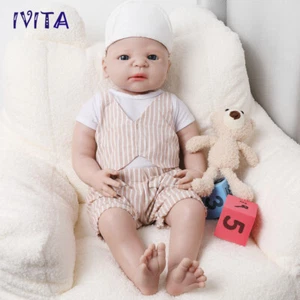 21 Zoll weiches realistisches Silikon Wiedergeburt Baby Puppe Kostüm Set süßes Jungen Spielzeug 5100g - Bild 1 von 12