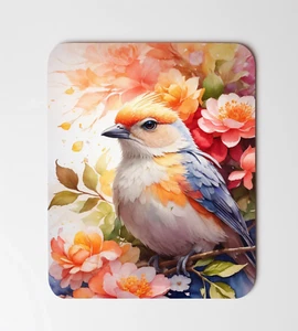 Cute Bird & Flowers Mouse Pad 9.5"x8" Non Slip Rubber Bottom Rectangle Mousepad - Picture 1 of 1