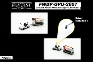 Ground Power Unit Set (Swissport) Scale 1:200 Diecast Fantasywings FWDP-GPU-2007 - Picture 1 of 1