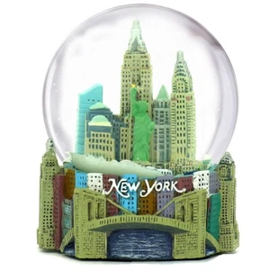 Globo de nieve musical del horizonte de la ciudad de Nueva York recuerdo 5 pulgadas de alto, globo de 100 mm - Imagen 1 de 2