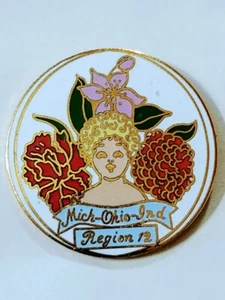 Vintage Collectible Pin: Mich-Ohio-Ind Region 12 Pin - Picture 1 of 5