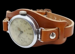 WW2 Leather strap band wristband for 1MChZ Kirovskie watch military WWII - Picture 1 of 31