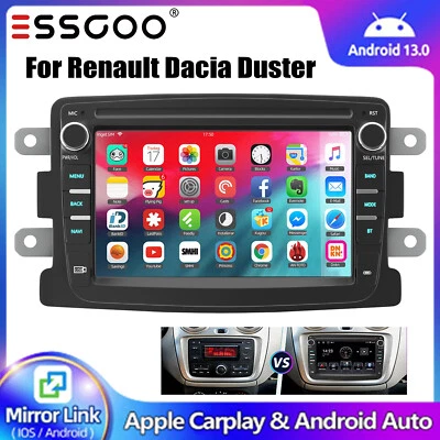 ESSGOO Car Stereo Radio For Renault Dacia Duster 2013-2017 CarPlay GPS Sat Nav BT 2+32G