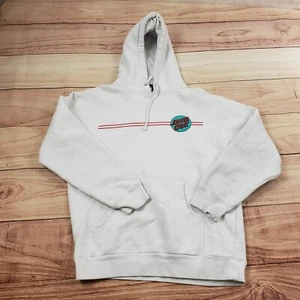 Santa Cruz Sweater Mens Medium White Blue Skate Skater Skateboarding Logo Adult* - Picture 1 of 10