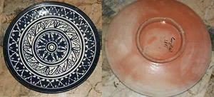 Antico piatto decorativo ceramica SAFI MAROCCO 32cm anni '60 x piattaia cucina - Foto 1 di 1