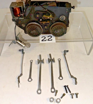 LIONEL VINTAGE O GAUGE 1615 STEAM SWITCHER MOTOR W/E-UNIT/COMPLETE LINKS - Image 1 of 4