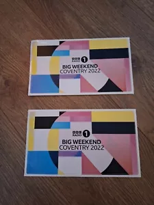 BBC Radio 1s Big Weekend Coventry 2022 Sticker Memorabilia X2 - Bild 1 von 5