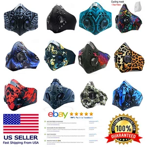 Anti MOUTH COVER w/ Carbon Filters  Bicycle Sports Breathable Carbon MOUTH COVER - Bild 1 von 78