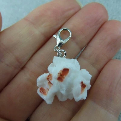 Palomitas de maíz Dije Cremallera Tirar Llavero Clip Cuelga Planificador Comida Linda Novedad Foto 1 de 4