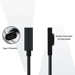 USB Typ C auf Oberfläche Ladegerät Netzkabel für Microsoft Surface Pro 6 5 4 3 - Bild 1 von 5