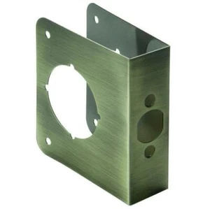 Reforzador de puerta de latón liso #2051-AB 1-3/8" latón antiguo, conjunto posterior de 2-3/8 - Imagen 1 de 1