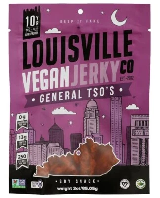 Louisville Vegan Jerky - General Tso's - sin carne, vegetariano - regalo Foto 1 de 4