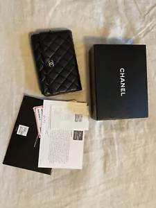 CHANEL Authentic Black Classic Wallet On Chain WOC Shoulder Bag Lambskin, MINT - Picture 1 of 12