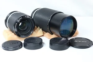 Nikon Ais Series E 70-210mm F/4 MF Zoom + 43-86mm F/3.5 Zoom Lens Made In Japan - Picture 1 of 18